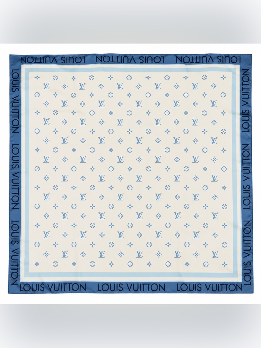 LOUIS VUlTTON luxury vibes pink white monogram silky scarf 35x35‼️LAST ONE LEFT